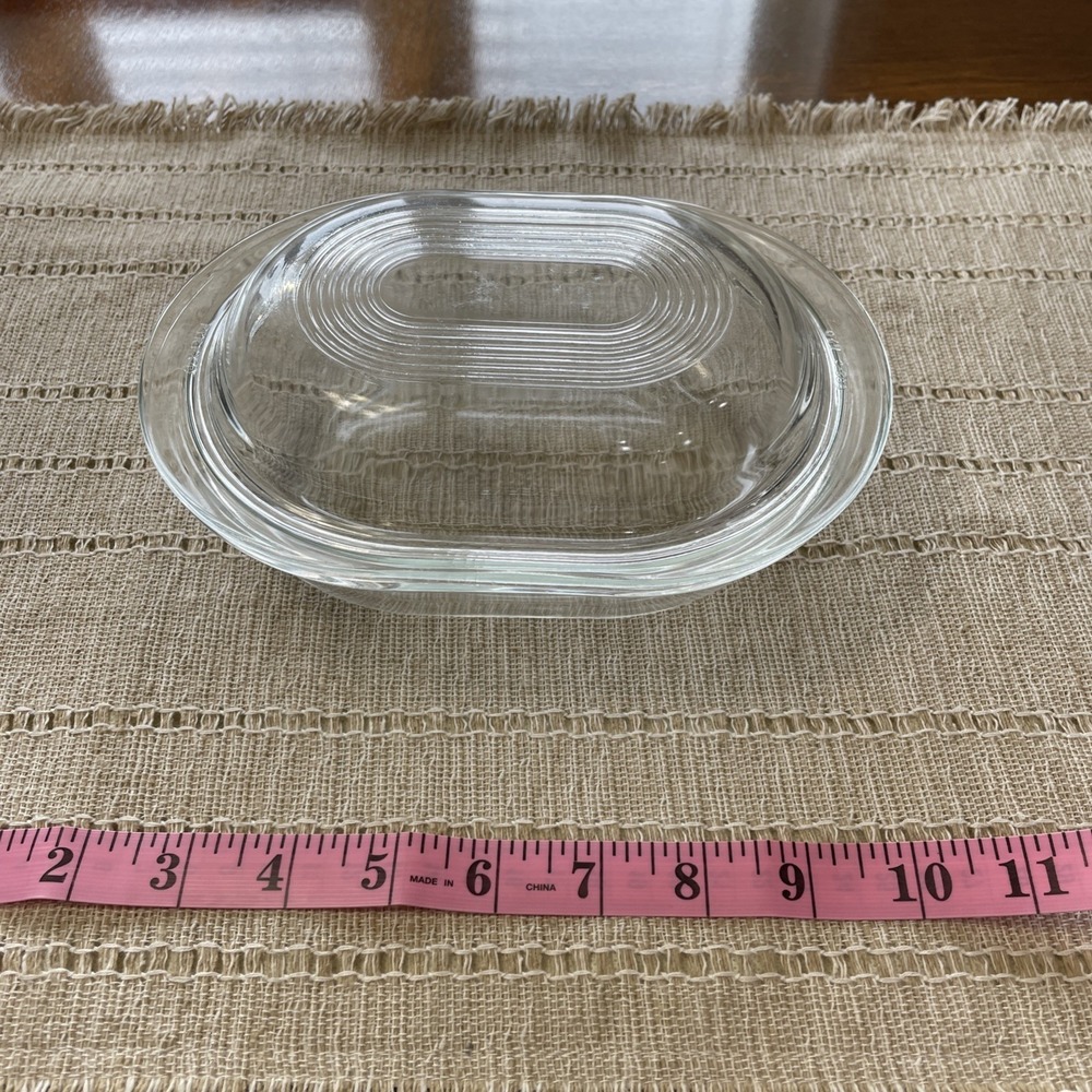 Pyrex Originals Clear Glass 8" Oval Covered Casserole 602-B with Lid 602-C
